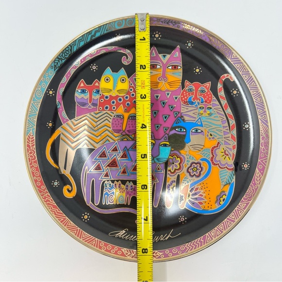 Laurel Burch Fabulous Felines Porcelain Plate Franklin Mint Heirloom Collection - Picture 4 of 4